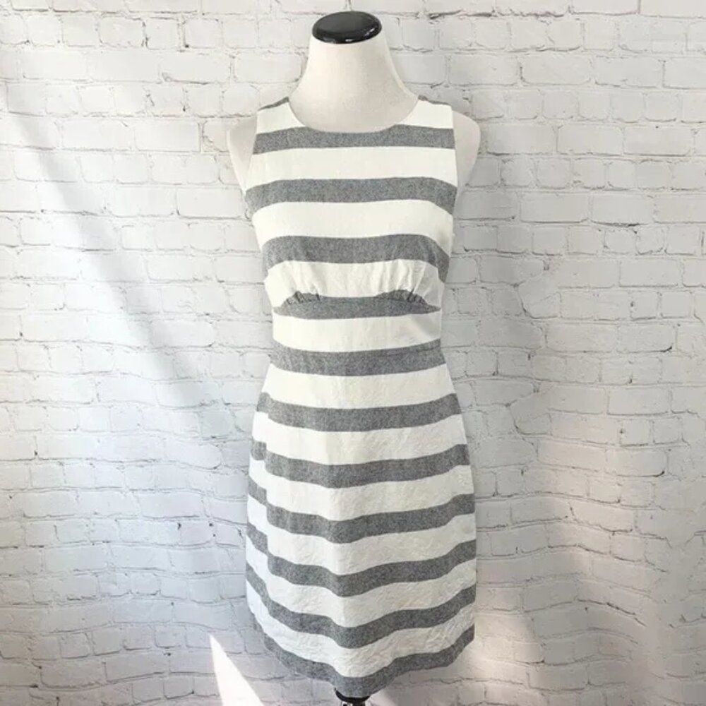 J. Crew Striped Basketweave Dress - Women's SIZE 4
